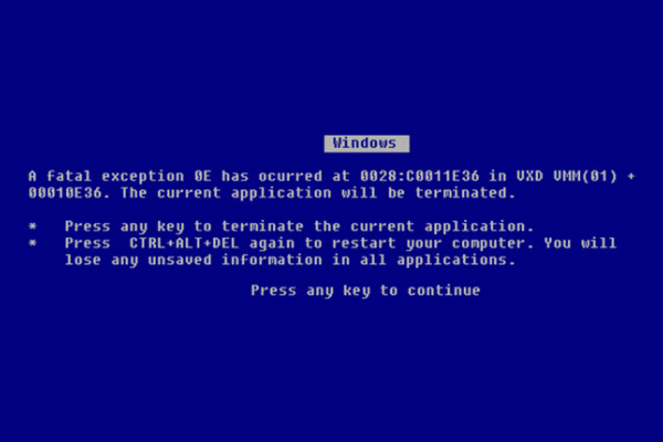 Blue Screen of Death Screensaver